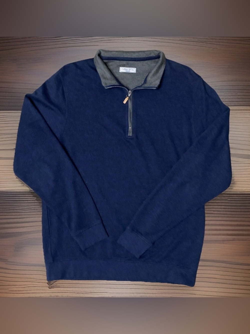 Collars & Co 1/4 Zip Pullover Mens Medium Blue Performance DriRelease Golf